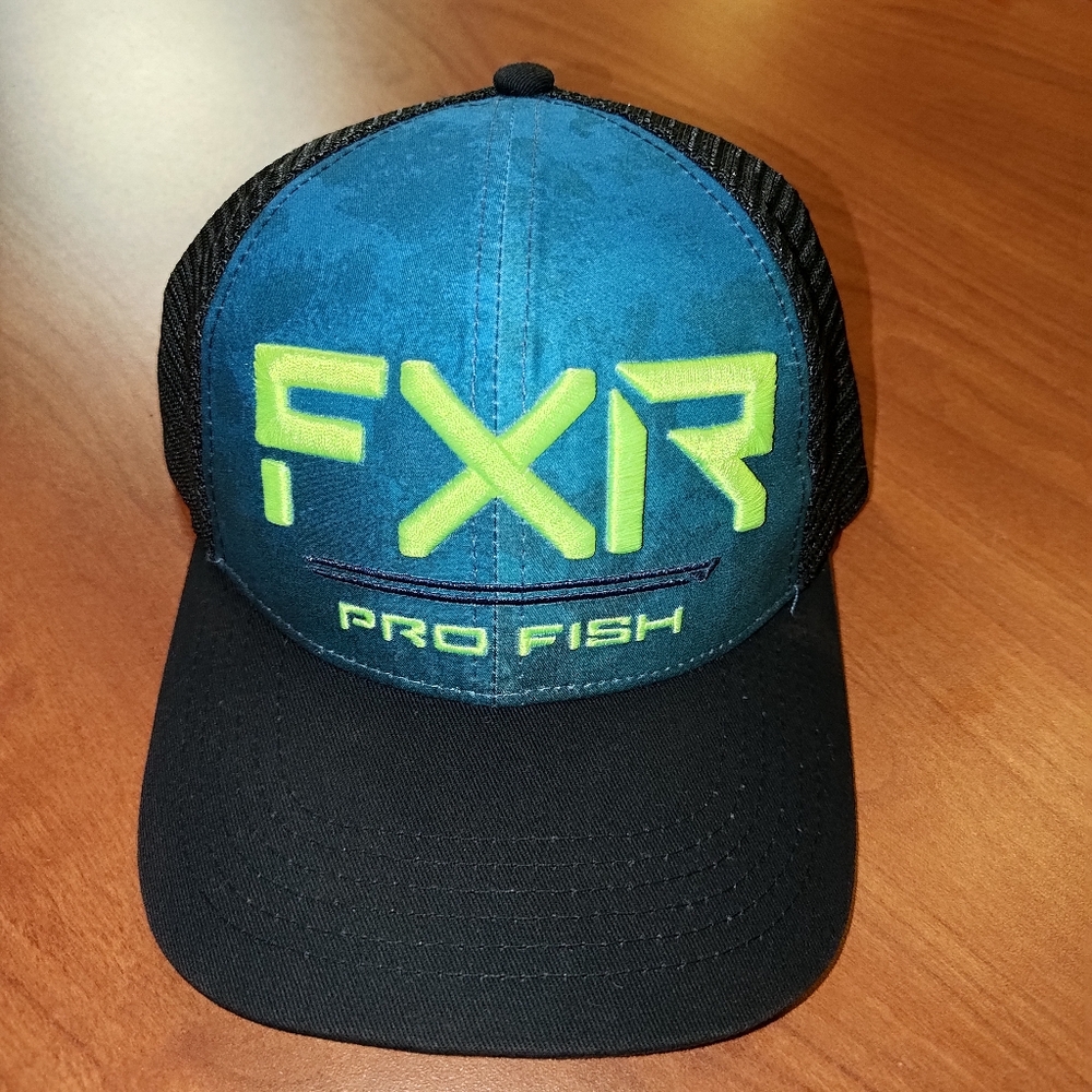 FXR Pro Fish Embroidered Logo Trucker Mesh Snapback Hat Cap Youth OS